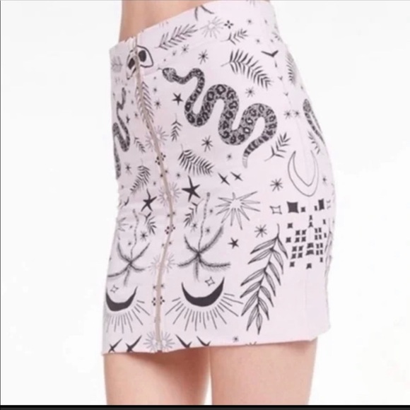 Wildfox Dresses & Skirts - 🔥WILDFOX🔥PINK BANDANA GIA OCCULT ESOTERIC DESIGN SKIRT SIZE S NWT
